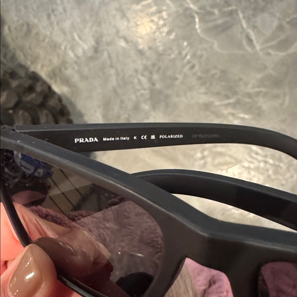 Prada Black Rectangular Sunglasses with Case - Picture 4 of 4